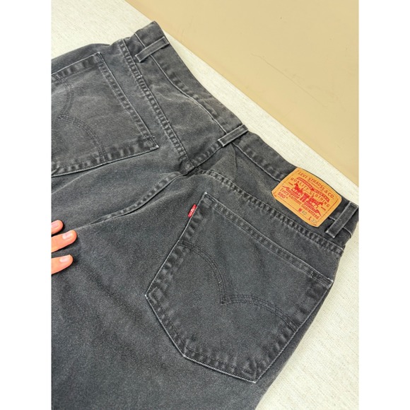 Vintage Levi Strauss 550 Mens Black Relaxed Fit Jeans W40 L32 Denim Red Tab - Picture 11 of 11